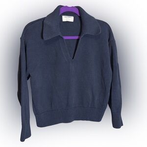 Old Navy Women's Deep Blue V-Neck Sweater
